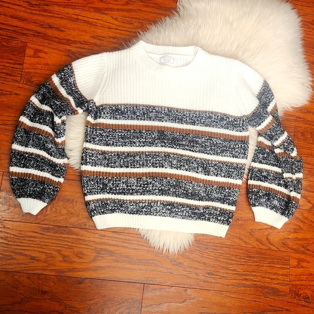 SAGE The Label Striped Sweater - Picture 1 of 5